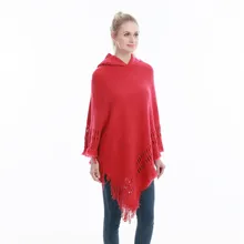 New fashionable Women Hooded Solid color Poncho Cape Ladies Plus Size Knitted Sweaters oversize Pullover woman coat free New fashionable Women Hooded Solid color Poncho Cape Ladies Plus Size Knitted Sweaters oversize Pullover woman coat free
