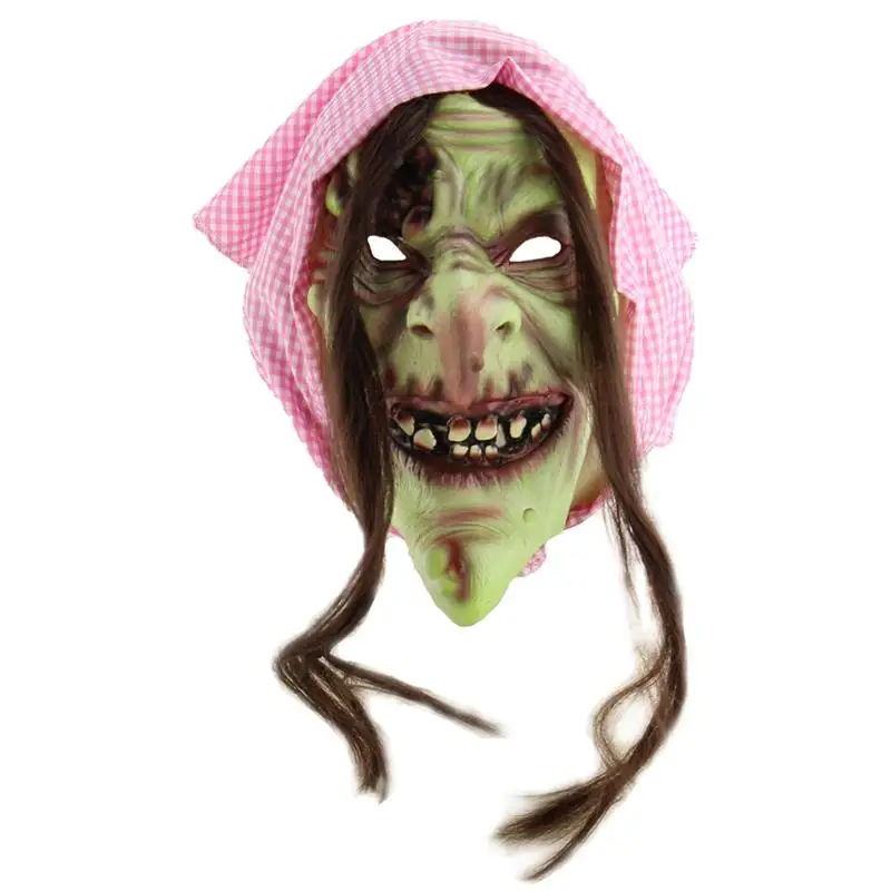 

Halloween Toothy Creepy Realistic Horrible Witch Mask Masquerade Supplies Cosplay Costumes Party Props