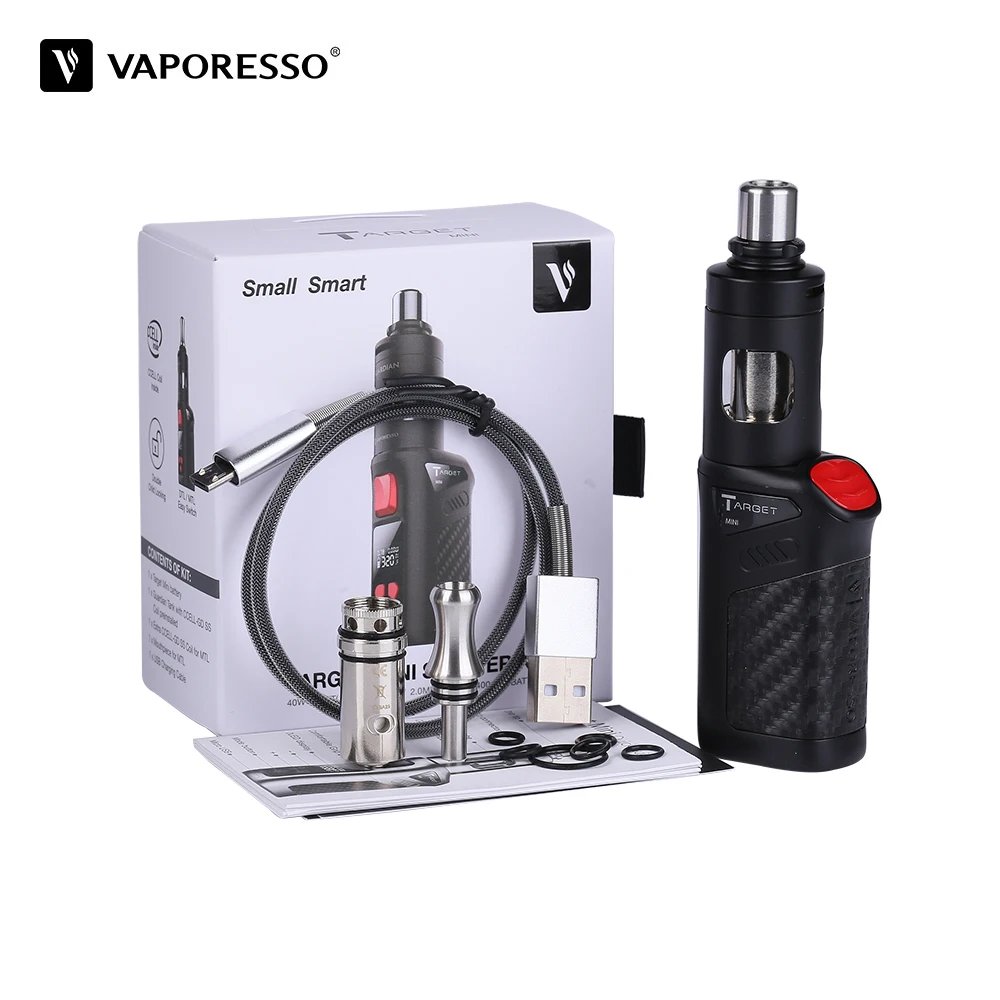 Оригинальный 40 Вт Vaporesso целевой мини комплект электронных сигарет с 1400 мАч Mod и 2