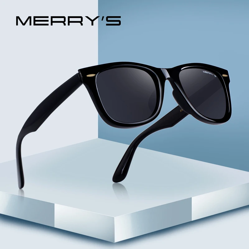Merrys design homens/mulheres clássico retro rebite polarizado óculos de sol 100% proteção uv s8140