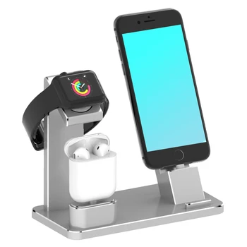

Besegad 3 in 1 Aluminum Alloy Charging Holder Dock Station Charger Stand for Apple Watch iWatch AirPods iPhone X Xs Max
