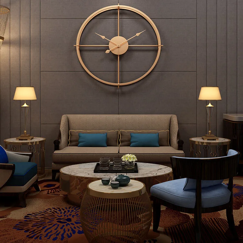 Reloj de pared creativo 2019 de diseño moderno para oficina en el hogar decorativo colgante sala de estar clásico breve Reloj de pared de Metal Reloj de pared creativo 2019 de diseño moderno para oficina en el hogar decorativo colgante sala de estar clásico breve Reloj de pared de Metal