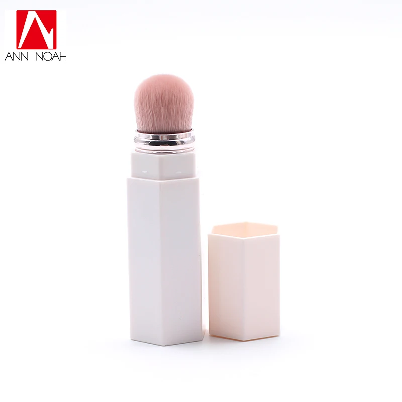 

Cute White Tube Pink Synthetic Hair 150 Kabuki Precise Magnetic Retractable Portable Contour Concealer Brush