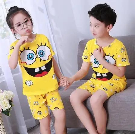 boys and girls fashion Sleepwear children's giftsNew Arrival Children's short-sleeved shorts suit cartoon cute pajamas - Цвет: style 8