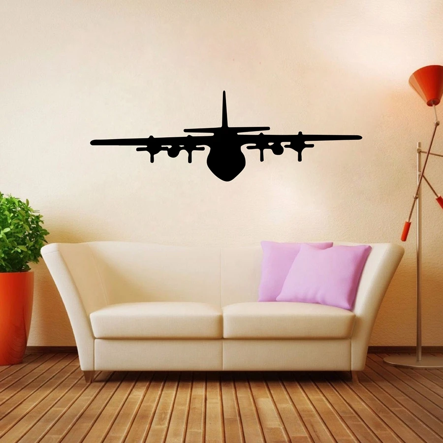 AIRPLANE Wall Art Decals Vinyl Wall Sticker Aircraft Design For Living