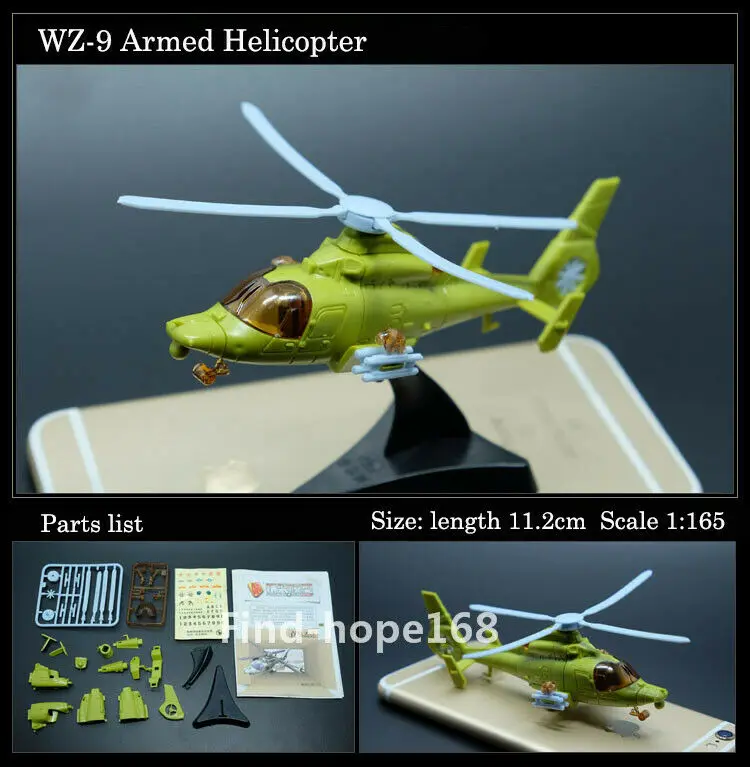1:165 4D Assembly Helicopter Model Avatar Scorpion J-11 Su-33 CAIC Z-10 Helicopter Puzzle Building Figure Action 5