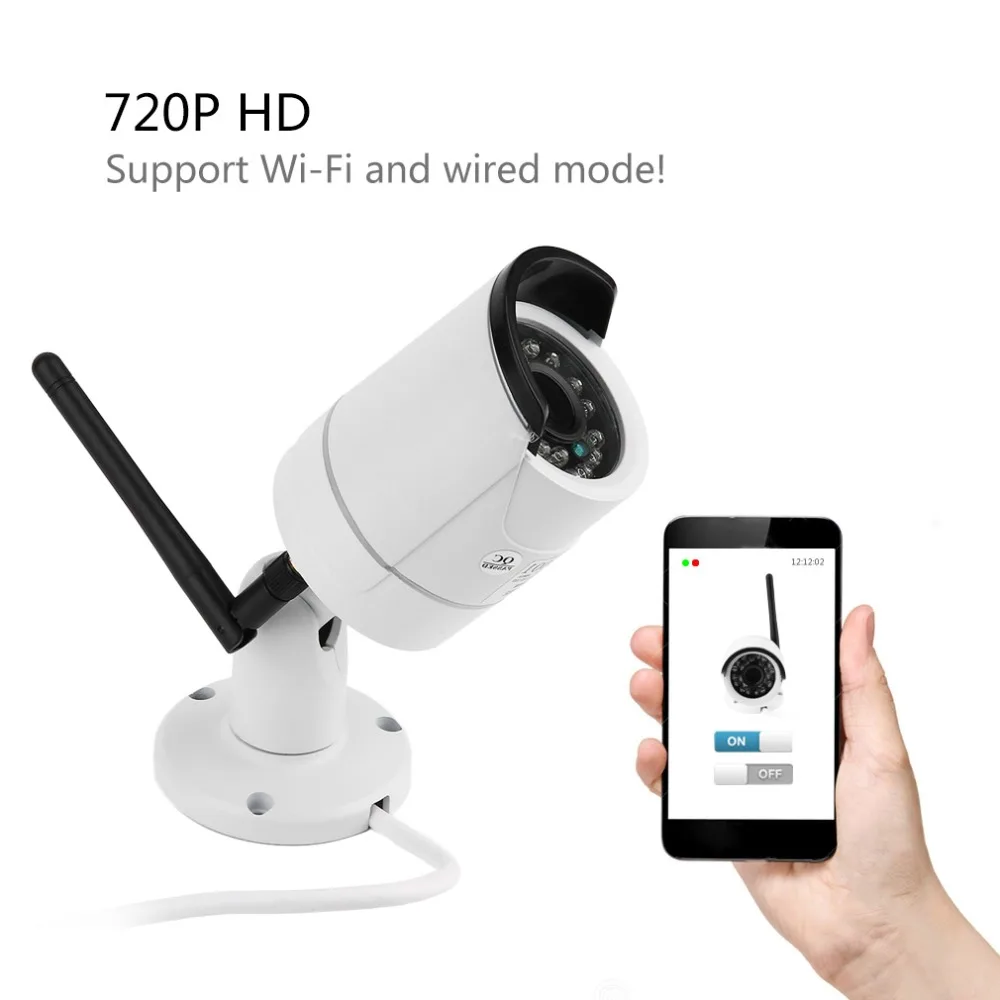 

720P Infrared Wifi IP Camera Wireless ONVIF IR Night Vision Motion Detection Outdoor Security Network Camera