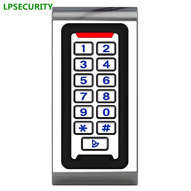 

LPSECURITY Gate opener IP68 Waterproof Outdoor LED Keypad Metal Access Control WG26 RFID Door Access reader 125khz