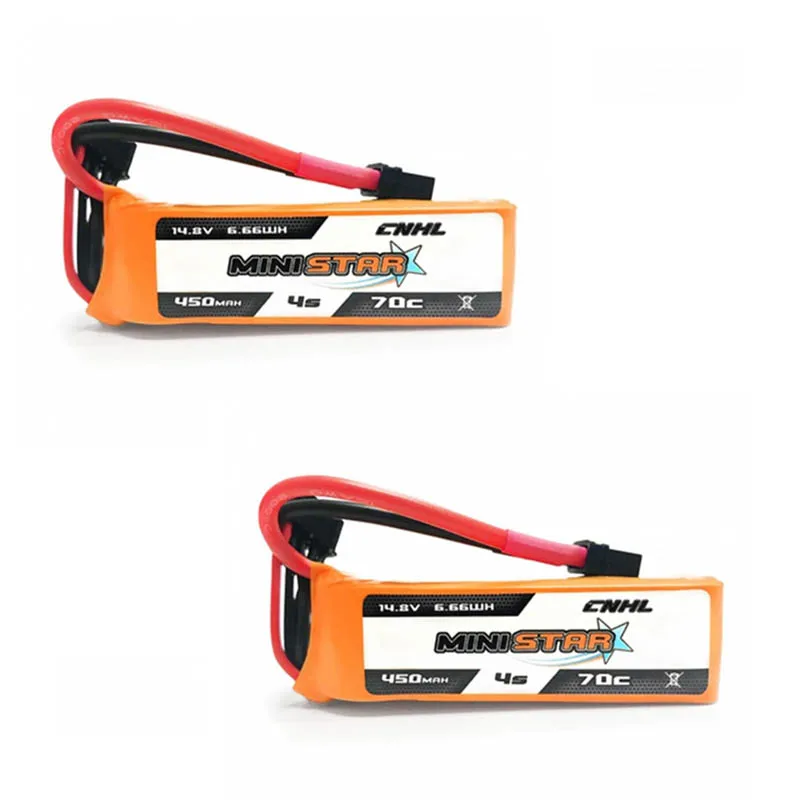 

1 / 2 / 3PCS CNHL MiniStar 450mAh 14.8V 4S 70C Lipo Battery XT30U Plug for RC Drone FPV Racing Multi Rotor Frame Spare Part Accs