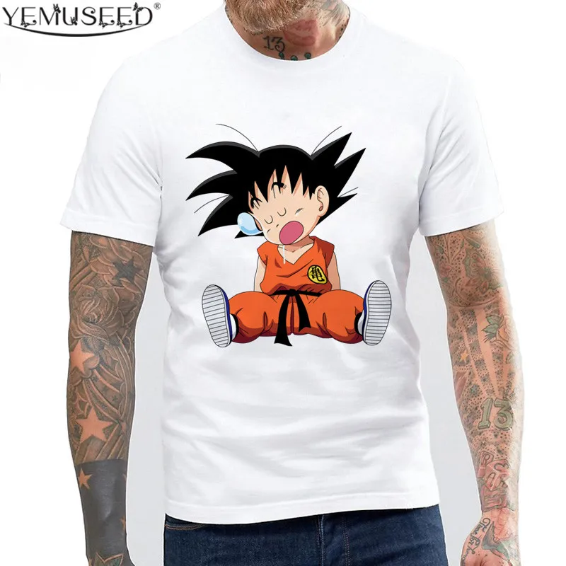

YEMUSEED 2017 Japan Cartoon Goku Tops Dragon Ball T shirt customized Plus Size XXXL MTE30