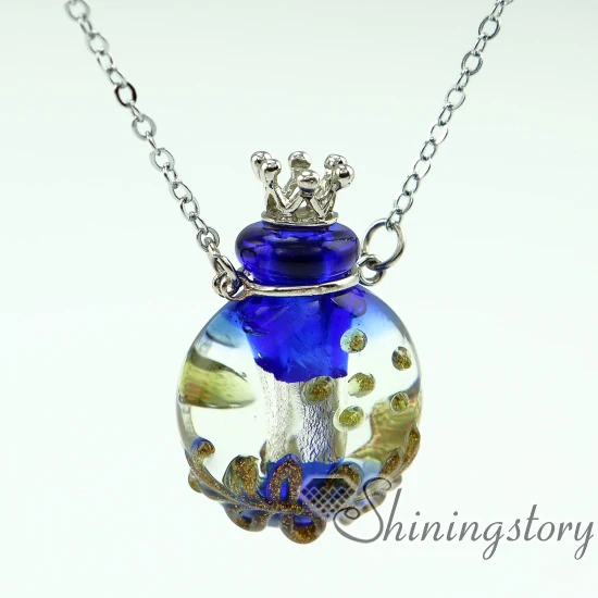 round essential oil necklace diffusers perfume pendants perfume vials