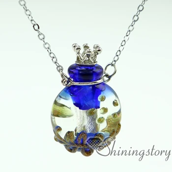

round essential oil necklace diffusers perfume pendants perfume vials wholesale miniature glass bottles pendant necklace