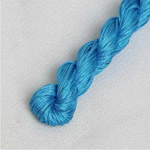 Горячая 25 м/лот браслет Шамбала веревка 1 мм китайский узел макраме трещотка нить шнур для DIY ювелирных изделий - Цвет: blue