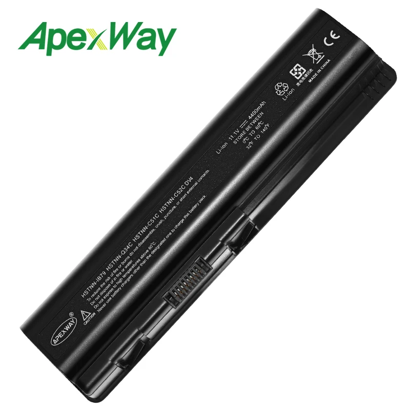 Apexway 6 ячеек ноутбук замена Батарея для hp павильон DV4 DV5 DV6 Батарея 484170-001 аккумулятор большой емкости HSTNN-IB72 HSTNN-LB72 HSTNN-LB73 HSTNN