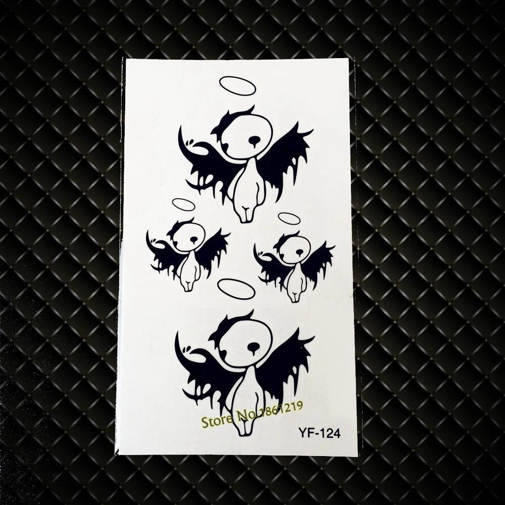 

New Lovely Disposable Tamporary Tattoo Sticker GYF-124 Sad Angel Harajuku Desgin Sexy Girls Ladies Body Makeup Waterproof Tattoo