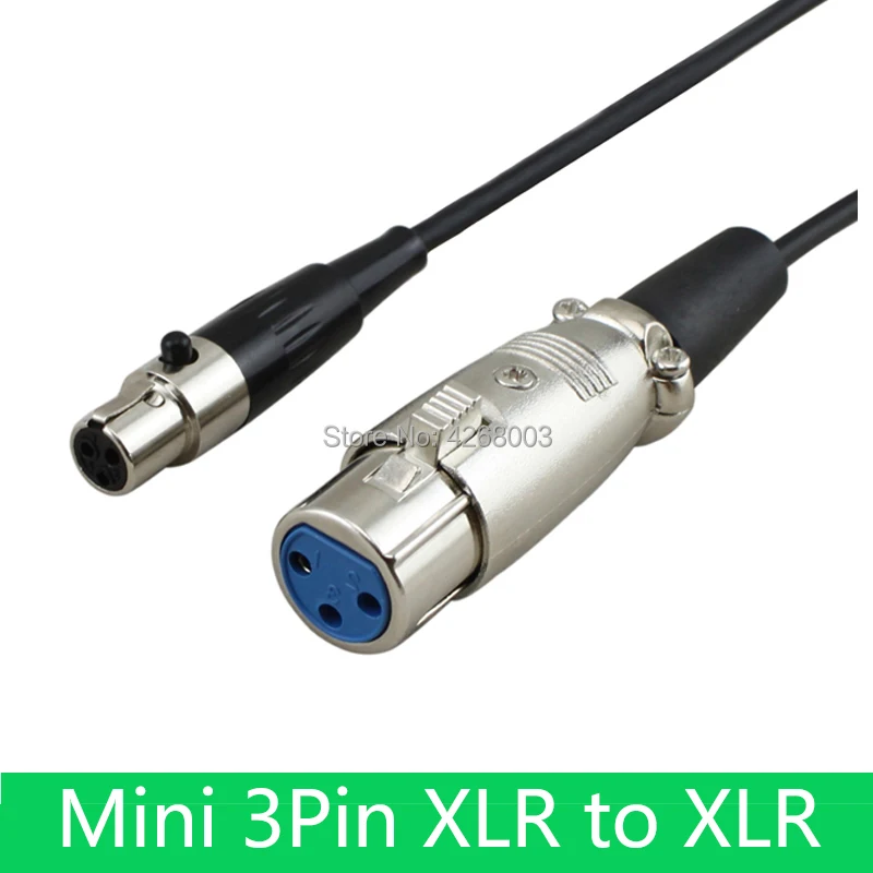 High Quality 3pin Mini XLR Female to XLR Female Cable For PC Headphone Mixer Microphone Stereo