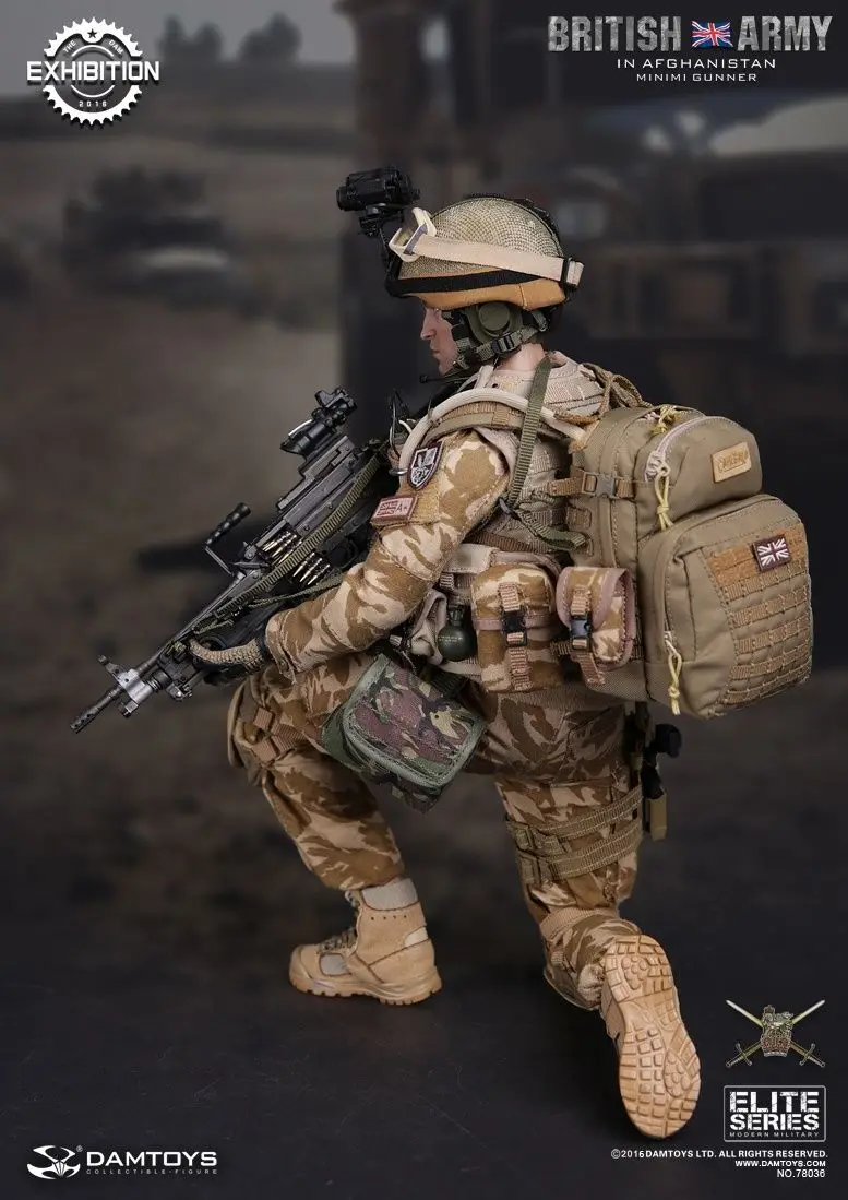 Damtoys CICF Exhibition Edition 78036 британская армия в Afghanistan MINIMI Machinegunner Коллекционная фигурка