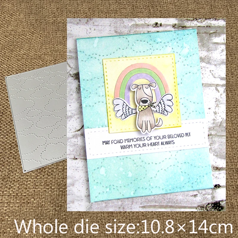 

New Design Craft Metal Cutting Dies cut die Cloud background frame Scrapbooking Album DIY Paper Card Craft Embossing Die Cuts