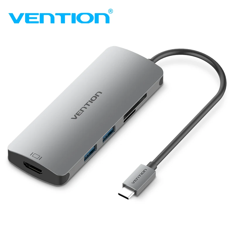 

Vention USB HUB Type C To USB 3.0 HUB With PD Power HDMI SD/TF Card Reader Adapter For Macbook Samsung Galaxy S9/S8 USB C HUB