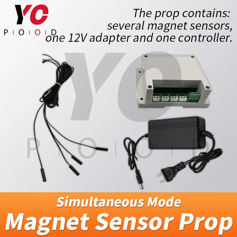 Sala de Fuga Tempo para Liberar Sensor Versão Simultânea Prop Quatro Mesmo Yowood Takagism Jogo Quebra-cabeças Magnético Aberto Ímã