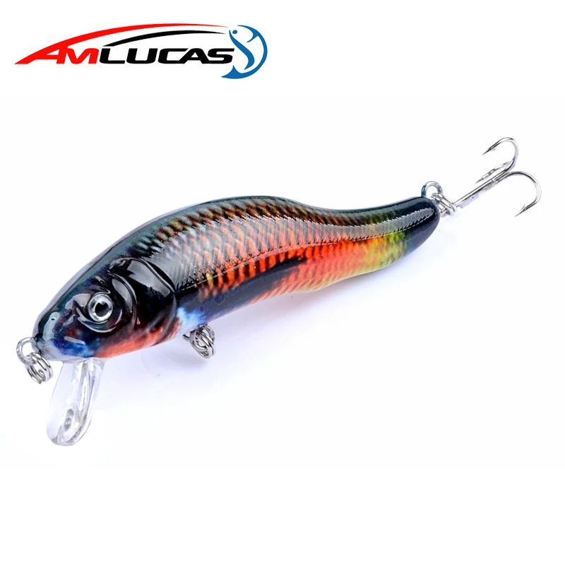 Amlucas طعوم صيد سمك البلمة الصلب الطعم 9 سنتيمتر 12.9g Wobblers Crankbait artificiais الفقرة pesca Swimbait الصيد اكسسوارات WE77