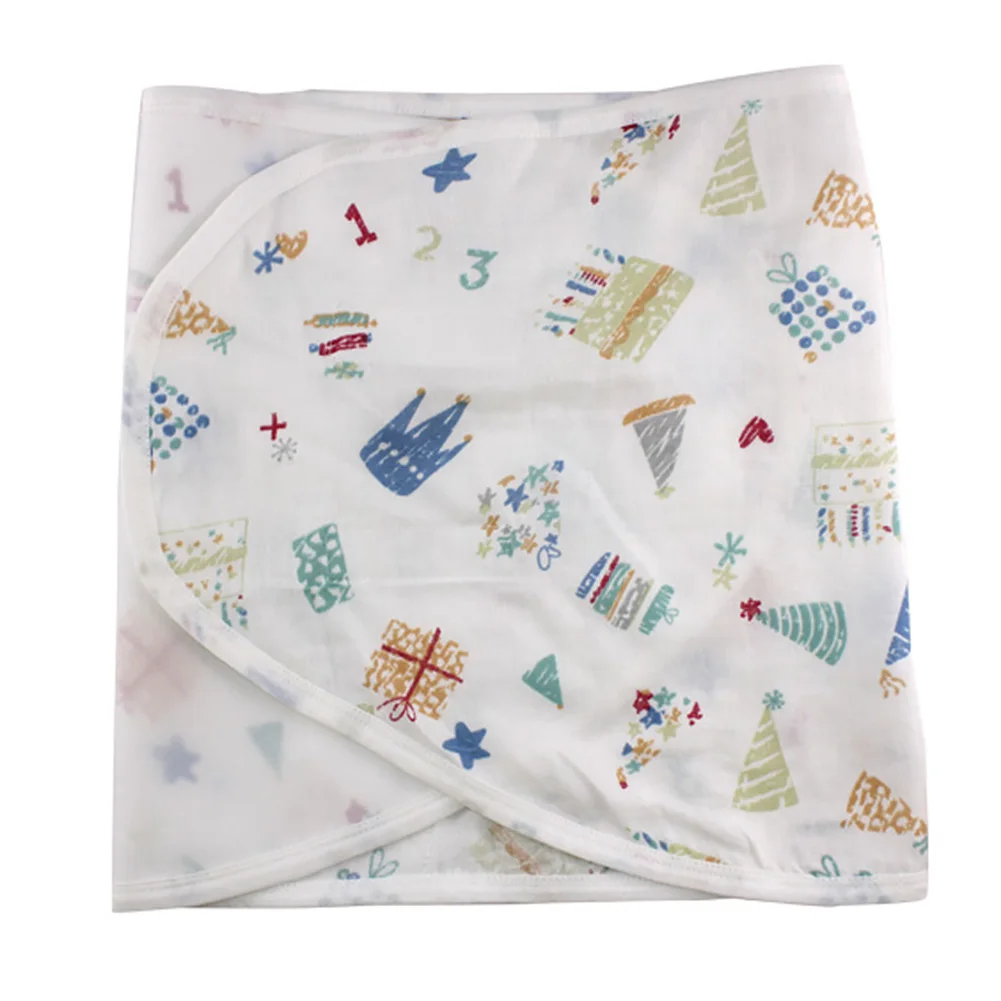 

Swaddle Blanket Holds Breathable Soft Infant Summer Wrapping Baby Lovely Cotton Blended Printing Newborn Sleeping Bag Bedding