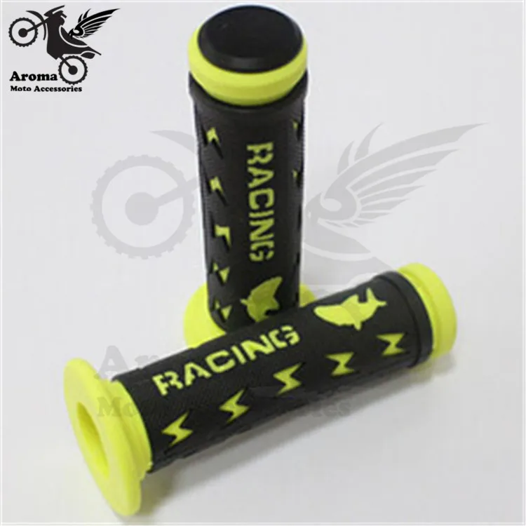 high quality 7/8" Motocross Handlebar MX handle bar Motorcycle Grips Green Rubber GEL Brake hand