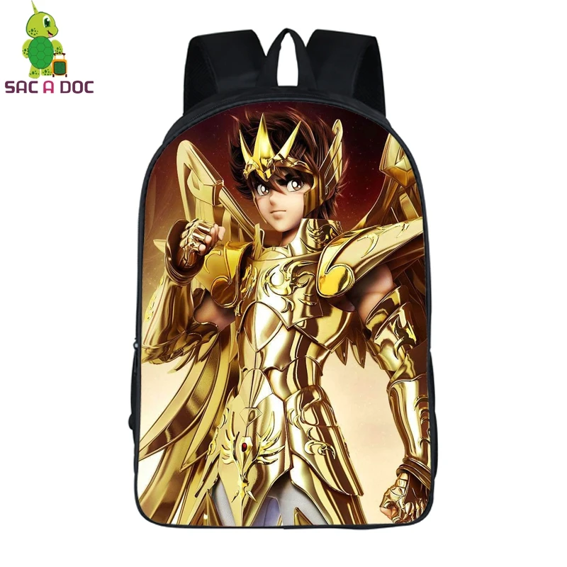 

Anime Saint Seiya Backpack Seiya/Shiryu School Bags for Teenage Girls Boys Daily Backpack Children Book Bags Travel Rucksack