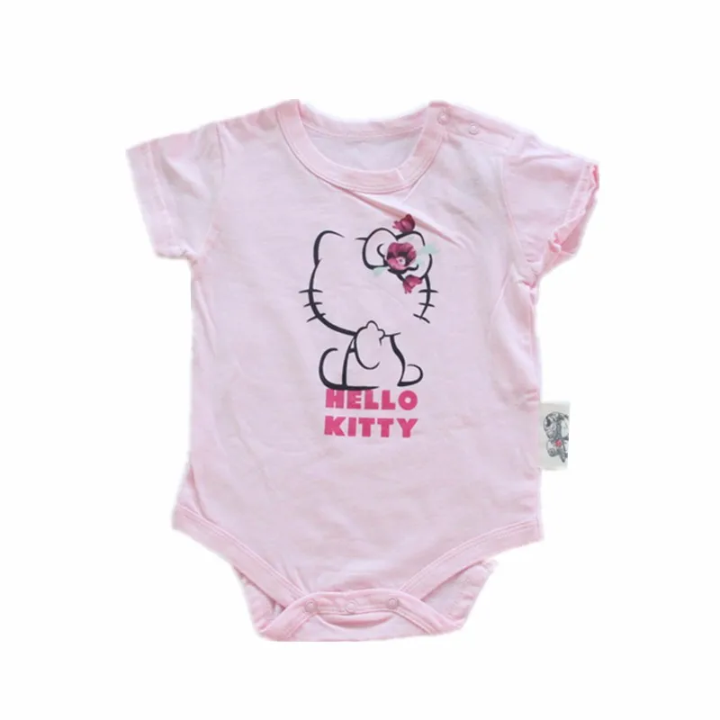 1pc Cloth Newborn Summer Bodysuit Baby Girls Pink Hello Kitty Printed One Piece Suit Cartoon Clothes for babies Newborn Pajamas HTB1Hre2KFXXXXXgXpXXq6xXFXXXI - 1pc Cloth Newborn Summer Bodysuit Baby Girls Pink Hello Kitty Printed One Piece Suit Cartoon Clothes for babies Newborn Pajamas