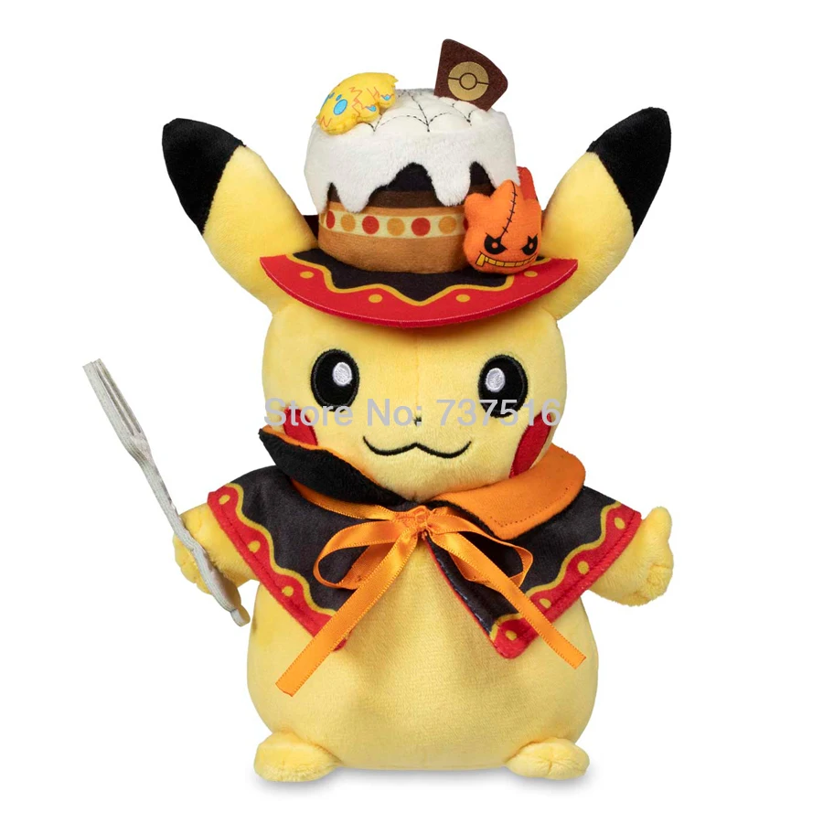 

Anime Banette Mimikyu Joltik Decorate Hat Pikachu Eerie Delights Plush Toy Stuffed Doll Halloween Festivities Kids Gift 9.3''