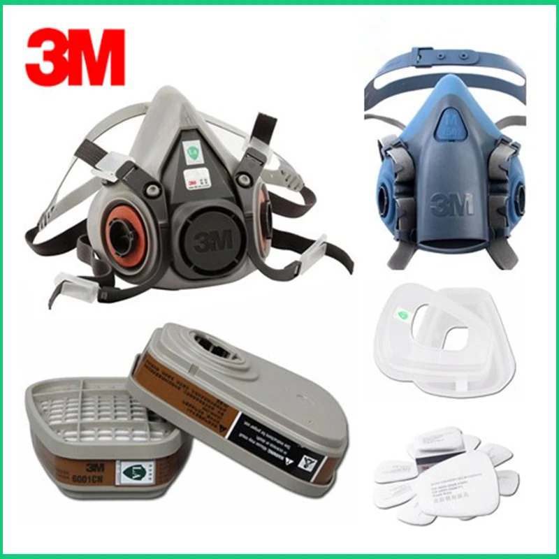 

3M 6200/7502 Gas Mask Accessories 6001 Organic Vapor Filter Cartridge 5n11 cotton filter and 501 cover