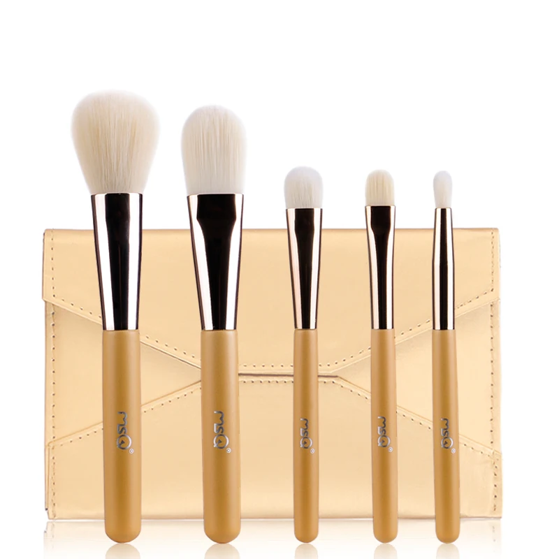 

MSQ 5pcs Makeup Brush Set Blush Powder Makeup Brushes Advanced Envelope Bag Gold Makeup Brush Professional makeup brush