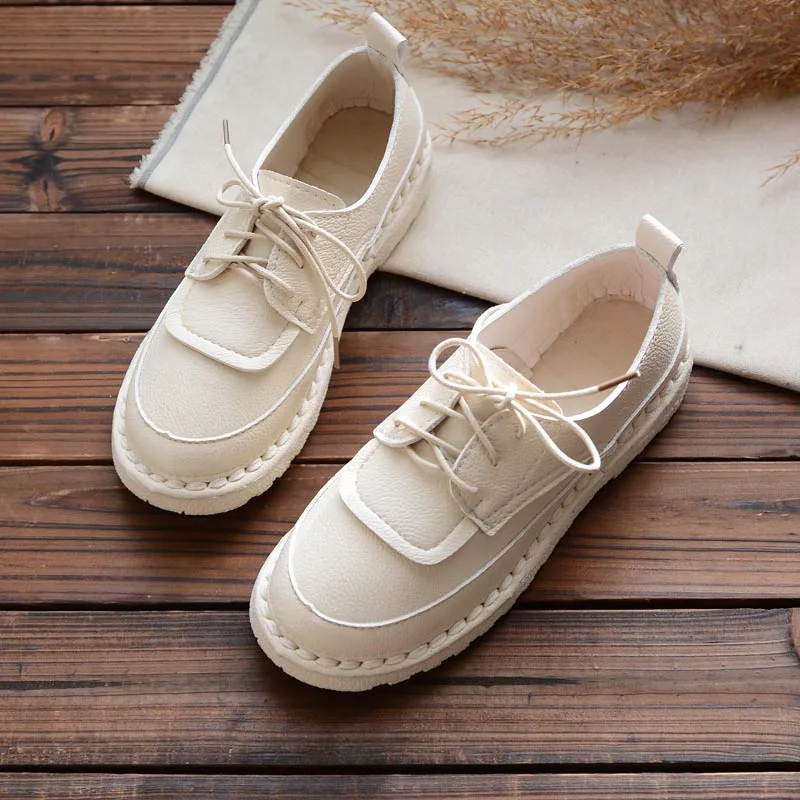 

Mori literary retro flat shoes spring and autumn comfortable handmade shoes Japanese flat single shoes