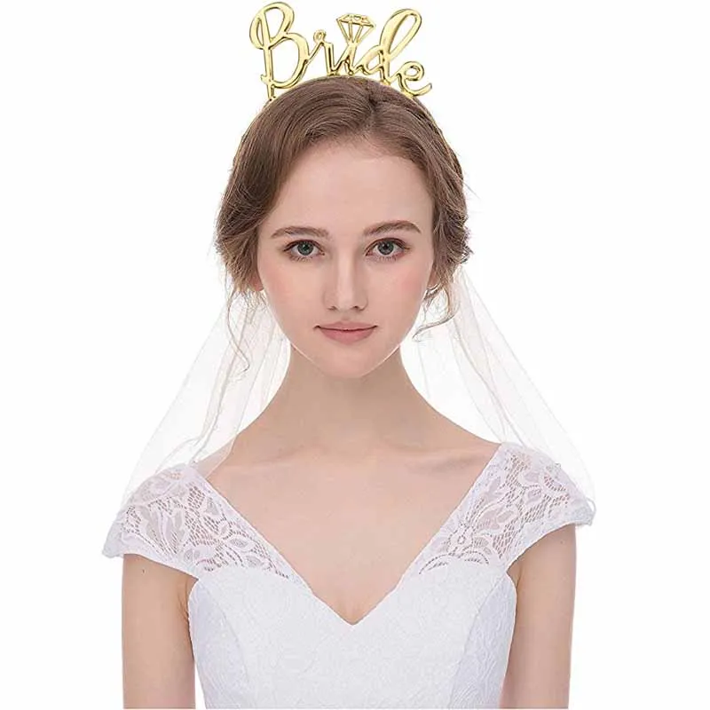 

Bride to Be Tiara Crown Hair Accessories for Bachelorette Hen Party Wedding Engagement Bridal Shower team bride Decoration Gift