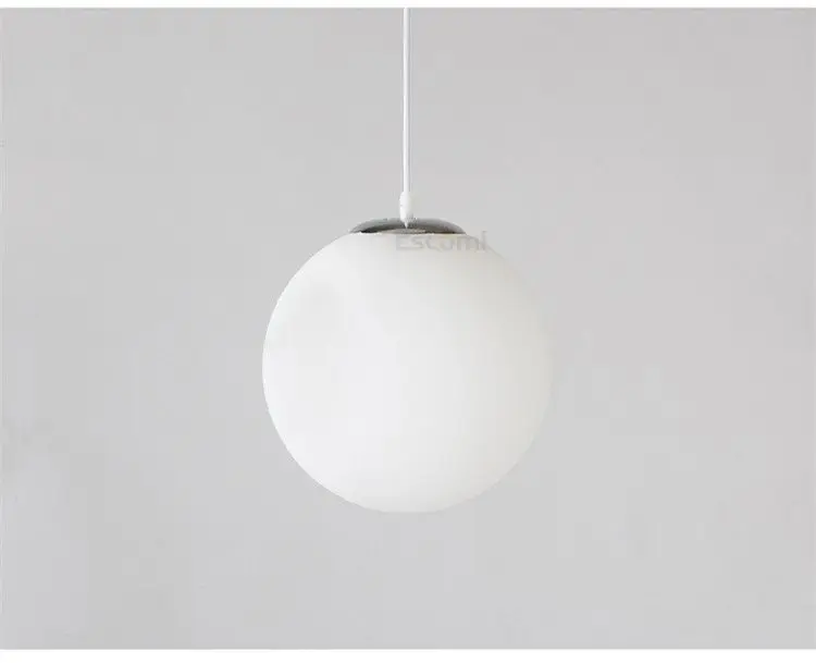Современный стеклянный подвесной светильник s Глобус белый круглый подвесной светильник светодиодный светильник светильники для гостиной кухни блеск бар подвесные лампы