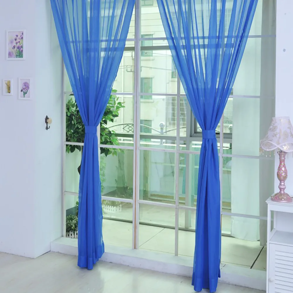 Современные шторы s для гостиной cortinas, 1 шт., чистый цвет, тюль, занавеска на дверь, окно, драпировка, панель, отвесный шарф, подзоры, 200x100 см