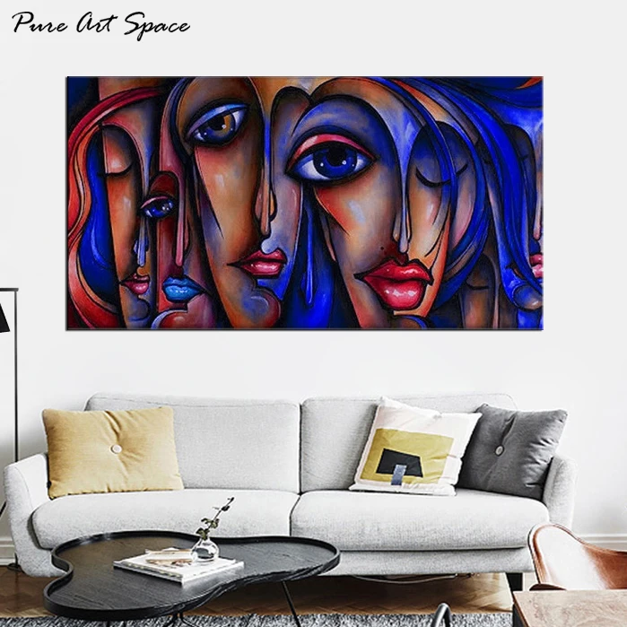 abstract facial paintings