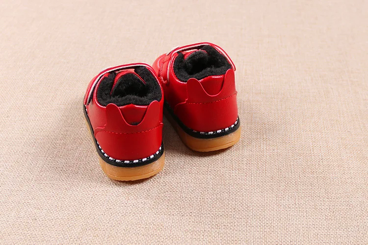 Стелька 11,5-13,5 см; зимняя детская обувь с милым рисунком; теплая плюшевая детская обувь; Tenis Infantil Menino