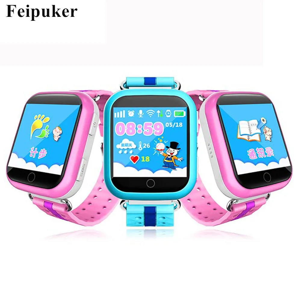 Gps smart watch Q750 Q100 детские часы с Wifi 1 54 дюймовый сенсорный экран SOS вызова