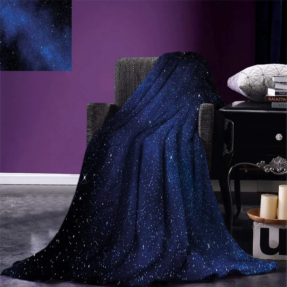 Night Sky Blanket Nebula Galaxy Stars Milky Way in Ombre Colors Outer