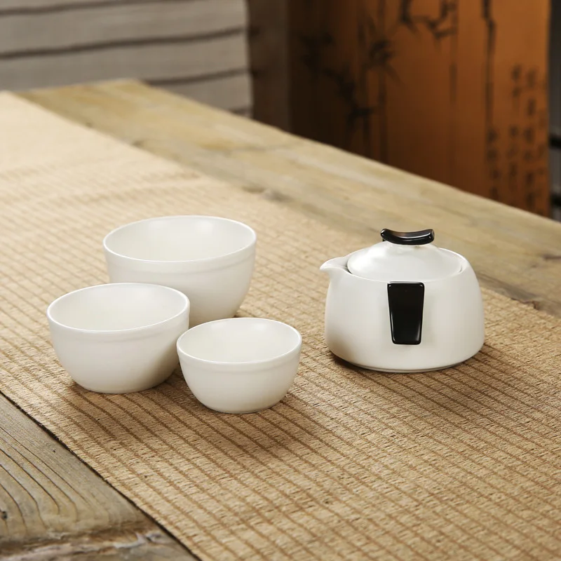 4 шт./компл. саквояж для китайского чая кунг-фу набор Ретро грубый керамика Керамика Чай комплекты Чай горшок фильтр Китай Цветочный чай чашка для питья