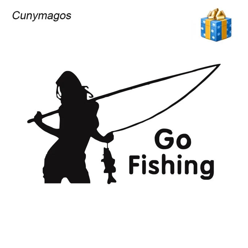 Cunymacos наружные наклейки для спортивных автомобилей GO FISHING Beauty Fishing Декоративные