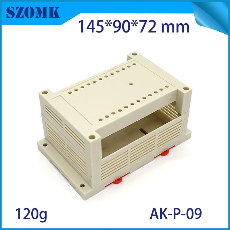 szomk electronics PLC plastic enclosure for pcb junction box din rail enclosure control box szomk instrument enclosure for connectors plastic housing (4)