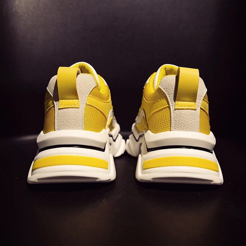 Fashion Brand Yellow Sneakers Women Shoes Female basket femme Dad Chunky Sneakers Designer Trainers Casual Shoes chaussures