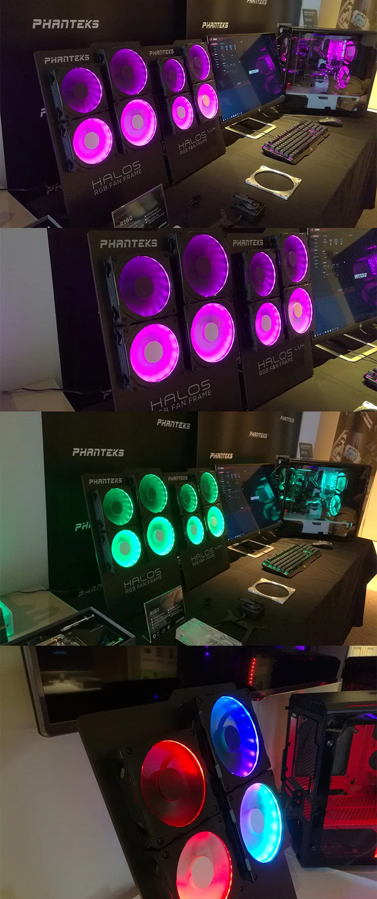 PHANTEKS Halo 140 мм RGB красочный светодиодный апертура вентилятора(совместим с 14 см вентилятором/длинным винтом/синхронным управлением материнской платы