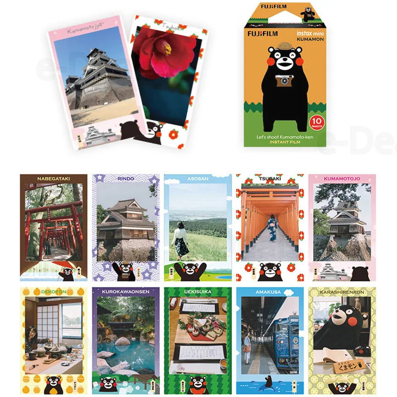 Набор камер Fujifilm Instax Mini 8 KUMAMON мгновенная камера Kumanon с пленкой + блокнот наклейки