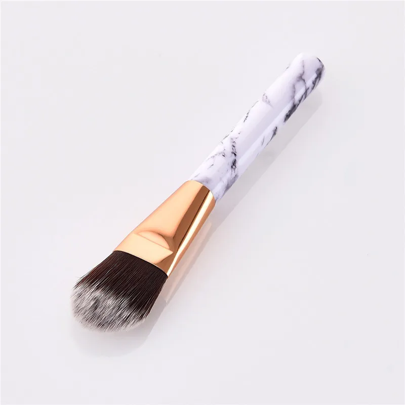 

1Pcs Professional Women Brushes Marble design handle Makeup Tool Kit Soft Makeup Brush Foundation Large Powder Fan Brush R01001
