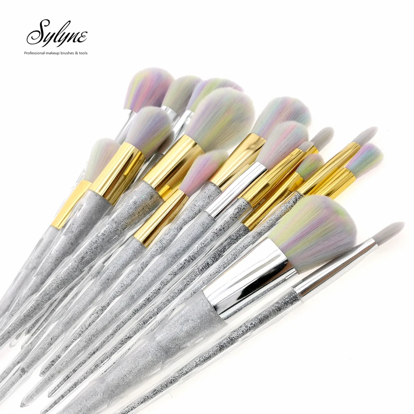 

Sylyne 10Pcs Diamond Professional Makeup Brush Set Cosmetic Powder Foundation Eye Shadow Lip Eyebrow Blush Makeup Brushes Kit