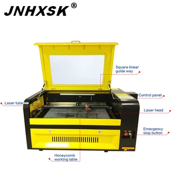 

JNHXSK hot sale!600x900mm laser engraving and cutting machine with Ruida control system 100w W2 reci ruida Auto focus CO2 FDA
