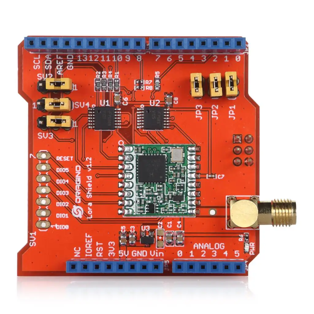 Беспроводной дальний щит Aihasd Lora для Arduino Leonardo UNO Mega2560 Duemilanove 868 МГц/915 МГц/433